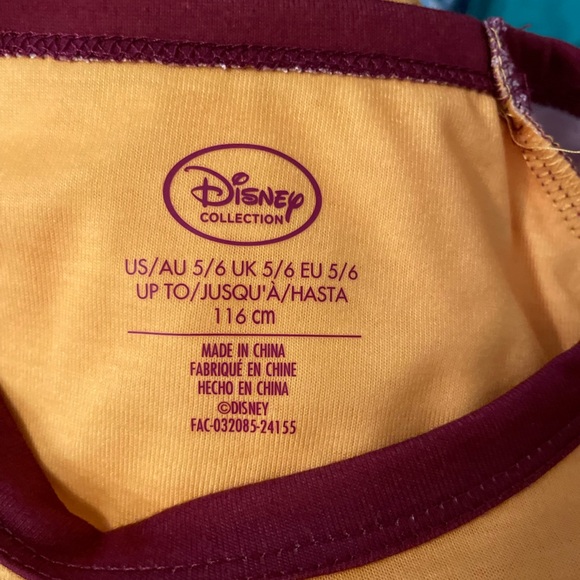 Disney Collection Girls Moana Maroon and Yellow Nightgown size 5/6-NWT - Picture 3 of 7